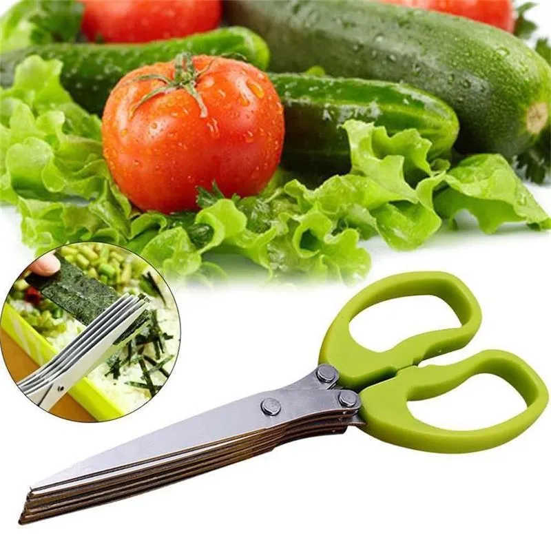 CulinaSharp 5 Layer Multipurpose Kitchen Shears Cut, Shred, Snip Herbs