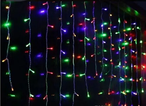12 m Drop 0.65 M 360 LED Icicle Dize Işık Noel Düğün Noel Parti Dekorasyon Karlandırma Perdesi Işık ve Kuyruk Fiş AC.110V-220 V