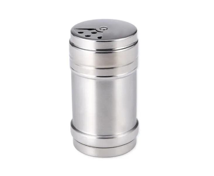 100 pz/lotto shaker in acciaio inox pepe sale bottiglie contenitore per condimenti utensile da cucina contenitore per condimenti SN2789