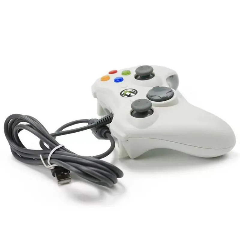 Controlador de juegos de venta caliente para Xbox 360 Gamepad PC con cable USB negro para XBOX 360 Joypad Joystick Accesorio para computadora portátil PC DHL