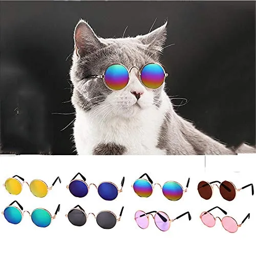 Okulary przeciwsłoneczne dla kota piesek na oczy dla małych piesek produkty dla zwierząt domowych