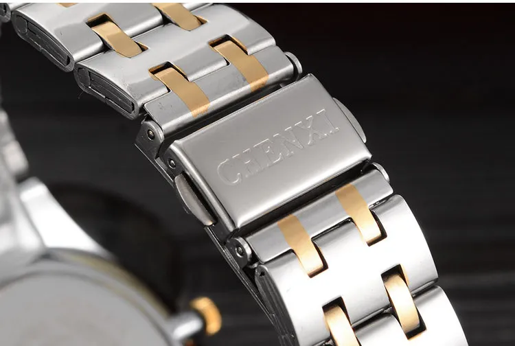 CHENXI Brand Golden Women Quartz Watches Female Steel strap Watch's Ladies Fashion Casual Crystal Clock Gift Wrist Watch232S