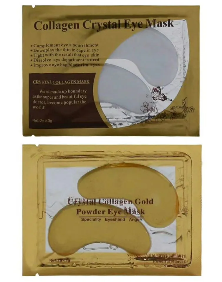 Collageen maskers voor oog gouden poeder oogzorg make-up ogen Donkere cirkel Verwijderen Cosmetica Makkelijk te gebruiken DHL gratis