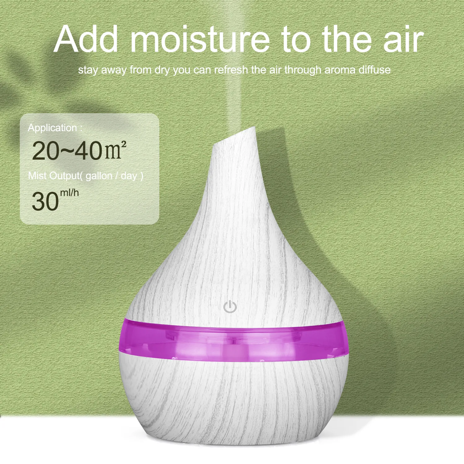 300ml USB madeira Air umidificador elétrico Aroma difusor de ar ultra-som Essencial Aromaterapia óleo fabricante de névoa fria para casa de carro