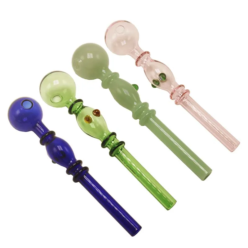 Paladin886 Y146 Smoking Hand Pipes About 5.5 Inches 30mm OD Bowl Oil Burners Colorful Dots Glass Pipe