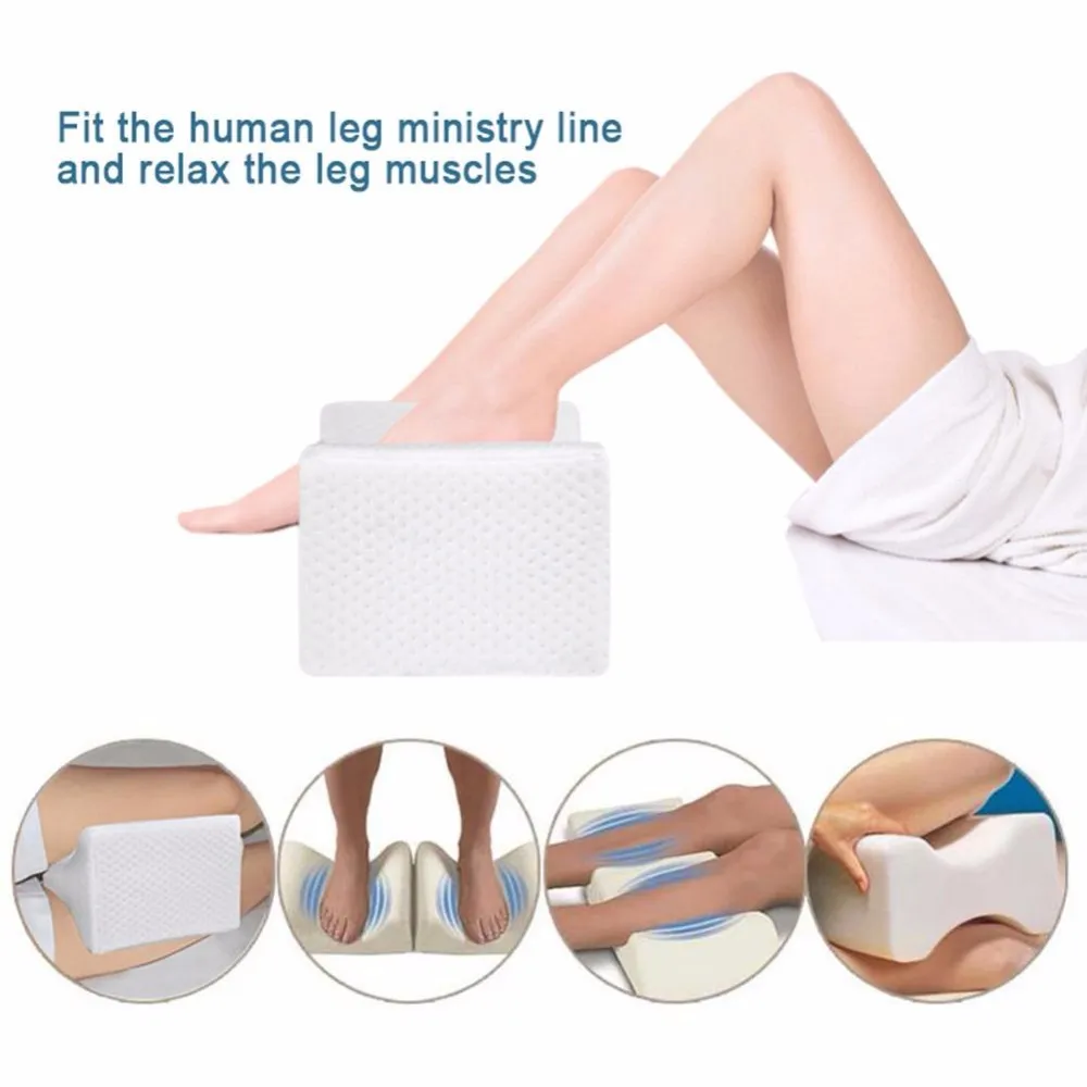 Memory Foam Knee Leg Pillow Bed Cushion Hips Back Pain Relief