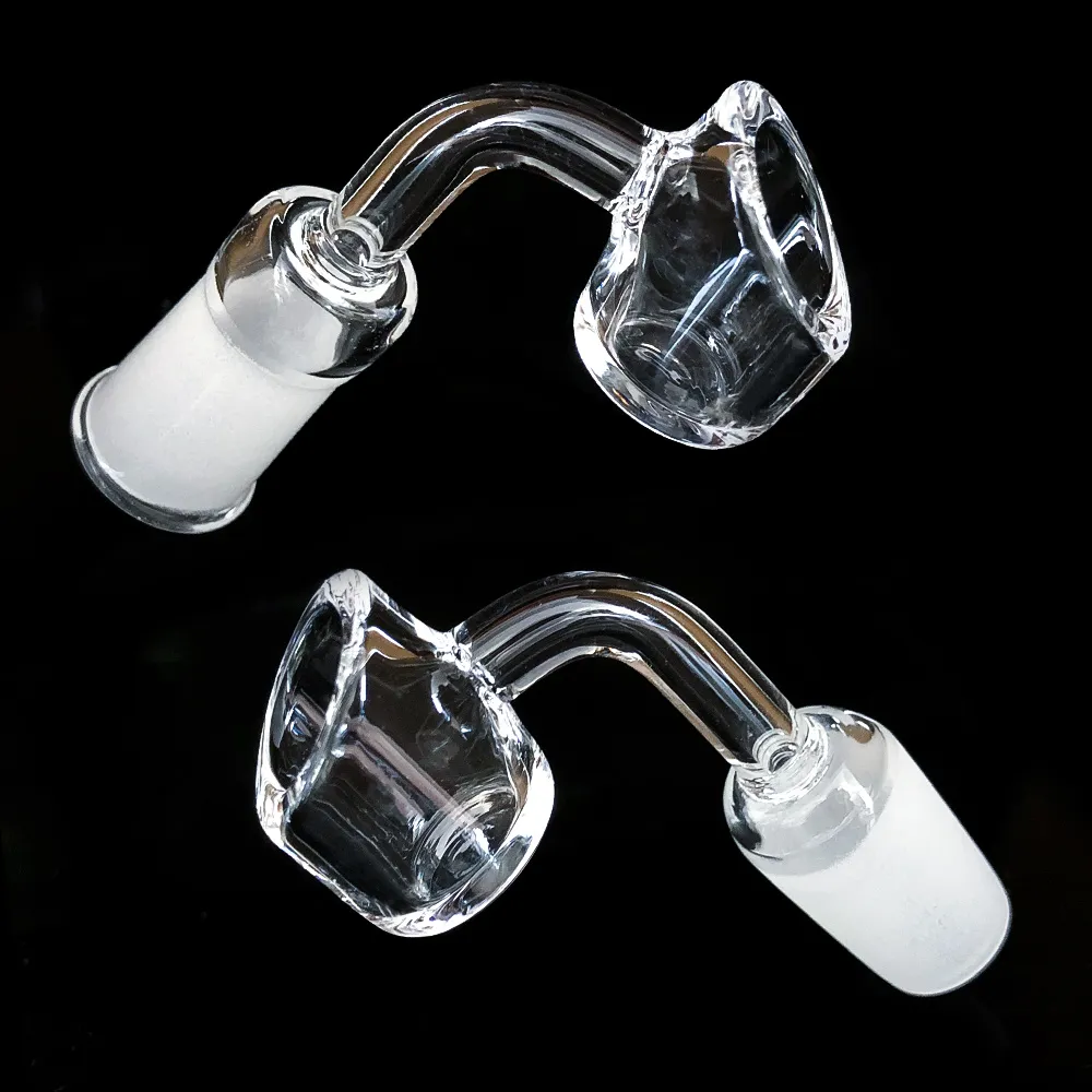 4mmthick 90度クォーツバンガー10mm/14mm/18mmメス/男性ジョイントクォーツネイルガラス水道パイプスモークアクセサリー