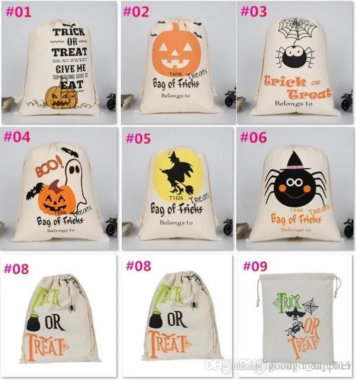 Spider Pumpkin Halloween Sacks Trick Or Treat Party Decoration Personalized Halloween Gift Bags Event Party Supplies c075