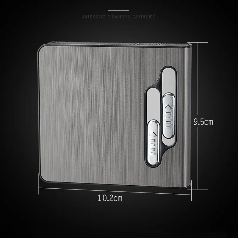 cigarette case with built in lighter Colorful Metal Rechargeable Cigarette Case With Built In ARC Lighter,  Portable Rectangular Holder, Multifunctional Smoking Cartridge Storage Box,  American Style From Herbgrinder, $7.12