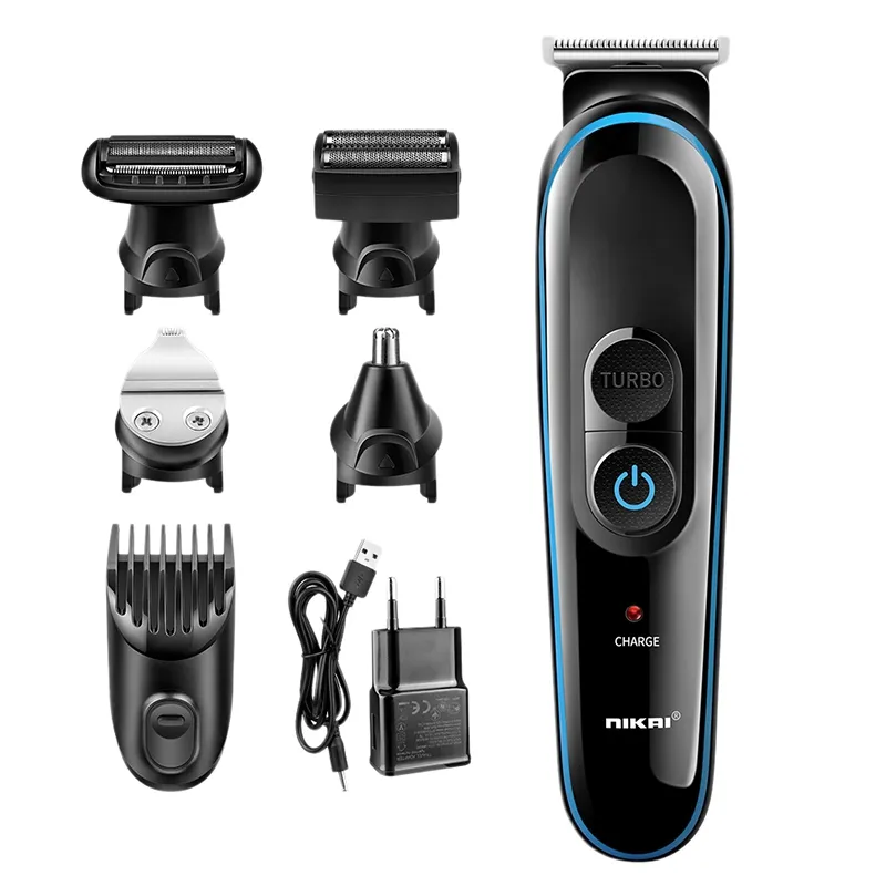 Vendite Nikai 100-240V cinque in un rasoio per capelli elettrici e trimmer per barba