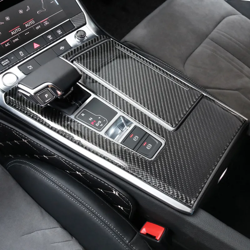 DHgate Carbon Fiber Center Console Gear Shift Panel Cover Trim for Audi A6 C8 A7 2019 LHD Car Interior Accessories Automobiles Motorcycles