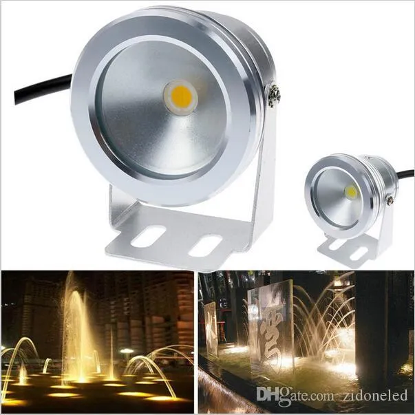 10W COB LED -undervattensbelysning Simbassängslampor DC12V Cool / Warm White IP68 Vattentät Foutain Pool Lamp Lighting Fixtur