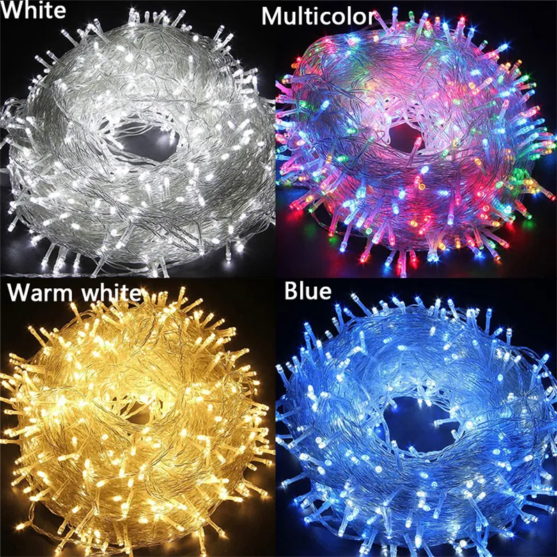 100M 800 LED String Light 8 modalità 31V Impermeabile Fairy Light Indoor Outdoor Christmas Light per Festival Wedding Christmas