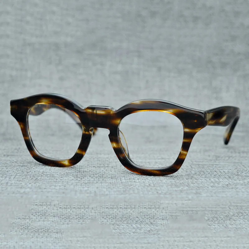 Wholesale-Women Vintage Thick Eyeglasses Frames Man Prescription Black Tortoise Eyeglass Myopia Diopter Male