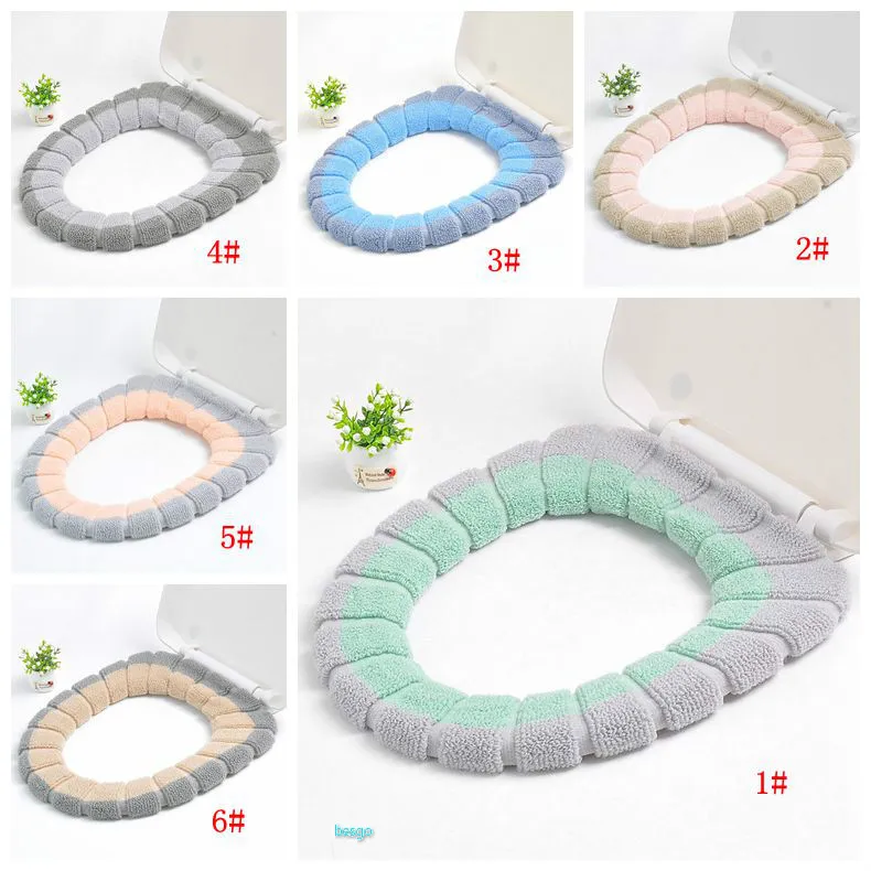 30cm Bathroom Toilet Pad Can Be Washed Soft Insulation Pad Cover Pad Winter Warm Toilet Seat Cushion Bath Accessories 9 Colors DBC BH3480