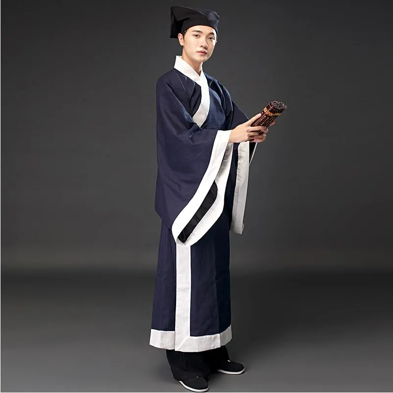 Hanfu male Ethnic Clothing Chinese Ancient Traditional gown for men Carnival Costume Outfit scholar film TV performance wear