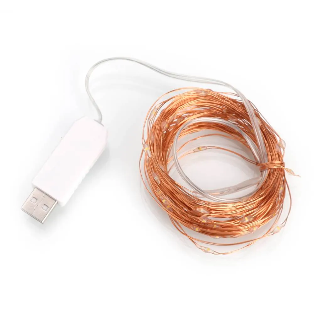 Copper wire led lights plug in hotsell