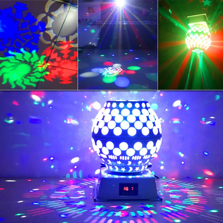 LED Lantern Design Magic Ball Scena Oświetlenie pilota KTV Bar DJ Disco Party Party Flash Light Voice Control Wedding Laser Light