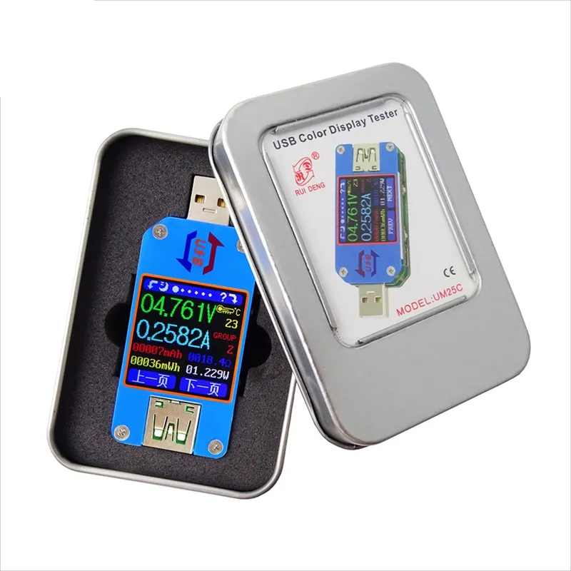 Freeshipping per App Usb 2.0 Type-C Lcd Voltmetro Amperometro Misuratore di corrente di tensione Misurazione della carica della batteria Tester di resistenza del cavo