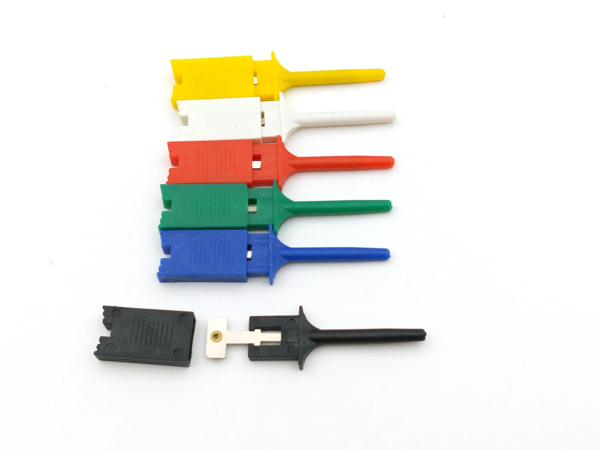 120pcs PCB SMD IC Plastic Multimeter test hook clip grabber jumper probe tool for Multimeter