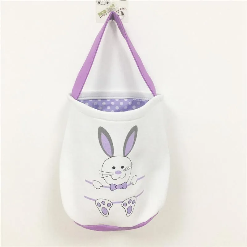 Sacs de lapin de Pâques panier de lapin de Pâques lapin créatif sac fourre-tout en toile imprimée paniers de bonbons aux oeufs 8 couleurs 08 100