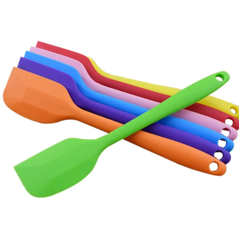 Kitchen Silicone Cream Butter Cake Spatula Mixing Batter Scraper Brush Butter Mixer Cake Brushes Baking Tool LX8892