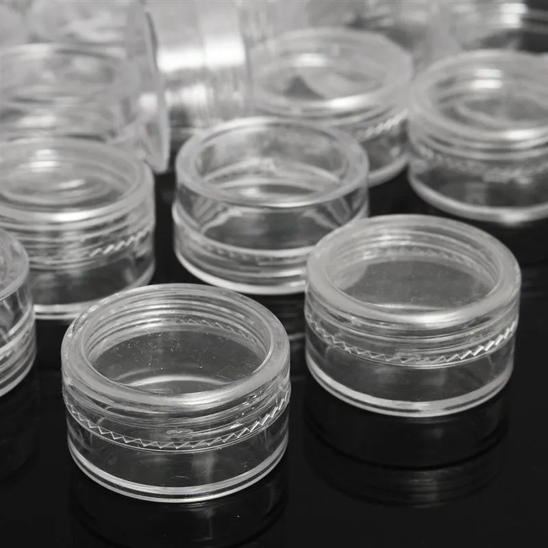 Plastic 5ml Cosmetic Jar Empty Eyeshadow Case Face Cream Bottles Glitter Container Eye shadow Empty Nail Pots Beauty Tool