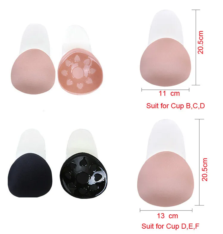 Women Invisible Push Up Bra Silicone Self-Adhesive Sticky Bra Strapless  Seamless Sexy Water Drop Underwear For Wedding