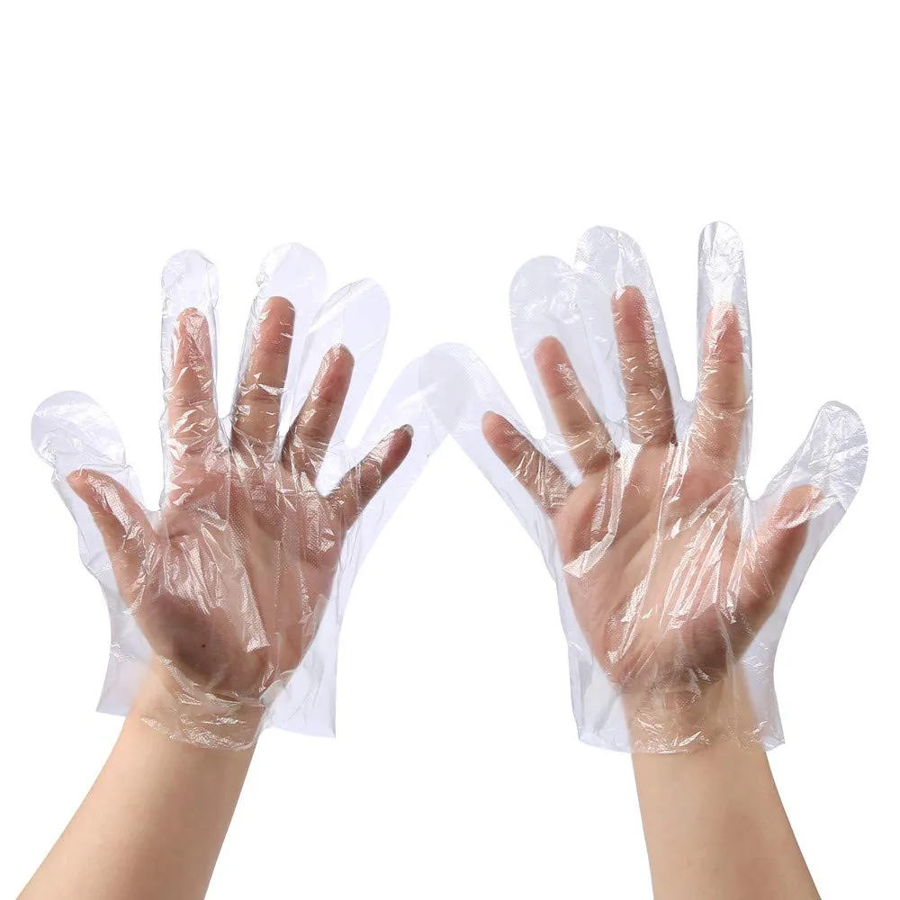 قفازات من البلاستيك يمكن التخلص منها يمكن التخلص منها الغذاء الإعدادية جولف PE PolyGloves لطهي الطعام تنظيف معالجة أدوات التنظيف المنزلية اليد حمايه