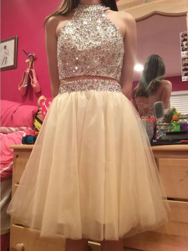 2 piece sales tutu prom dress