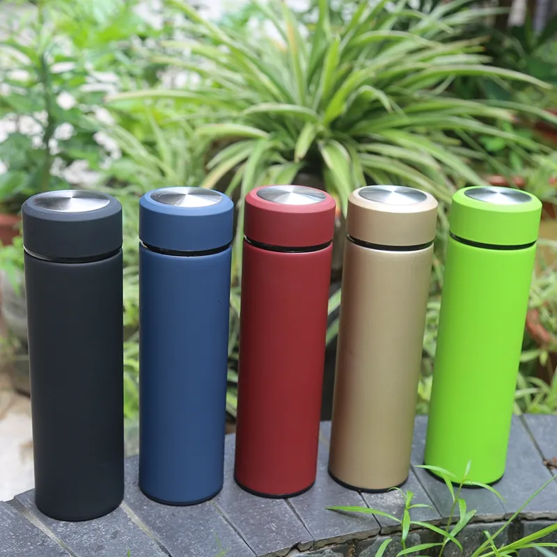 New 500ml Vacuum Flask Coffee Cup with Lid Stainless Steel Thermal Bottle Skinny Tumbler Travel Mug Double Wall Vacuum Insulated Bottle