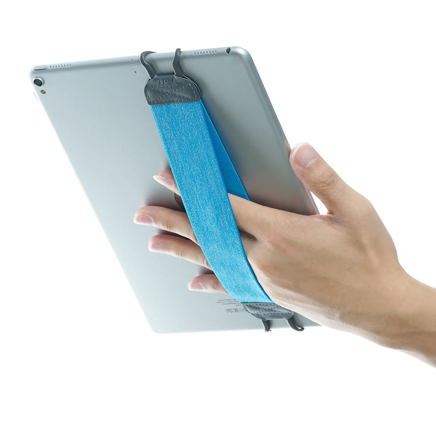 TFY Elastic Hand Strap Non-Slip Holder Tablet Stand for iPad / Samsung Galaxy Tab & Note - Blue