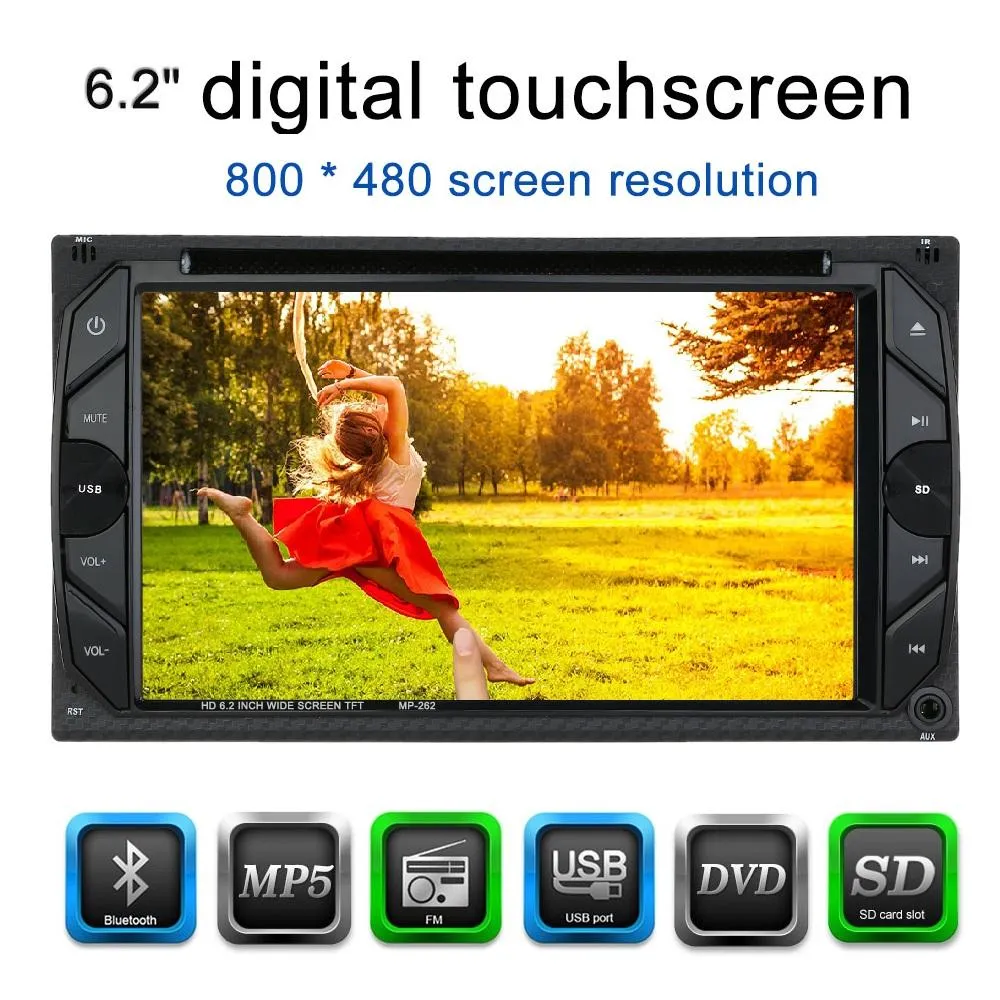 Universal 2 Din Automobile Headrest Dvd Player With Bluetooth, FM Radio