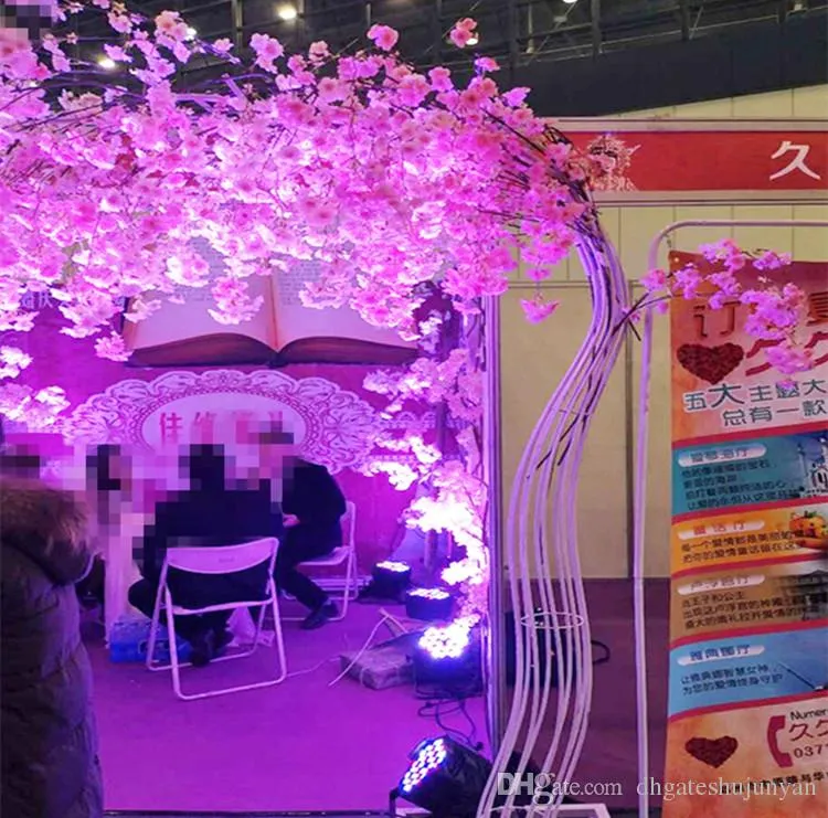 altura 2,6M brancas Leads Cherry Blossoms árvore Estrada com arco Ferro do casamento do quadro Runner Corredor Coluna Shoppings suprimentos Decoração