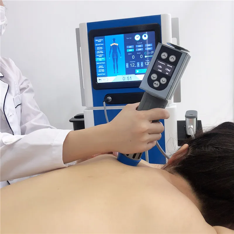 AIRE-drukschokgolf Lichamelijke apparatuur aan lichaam pijnverlichting / akoestische schokwave therapie machine voor cellulitis ed behandeling