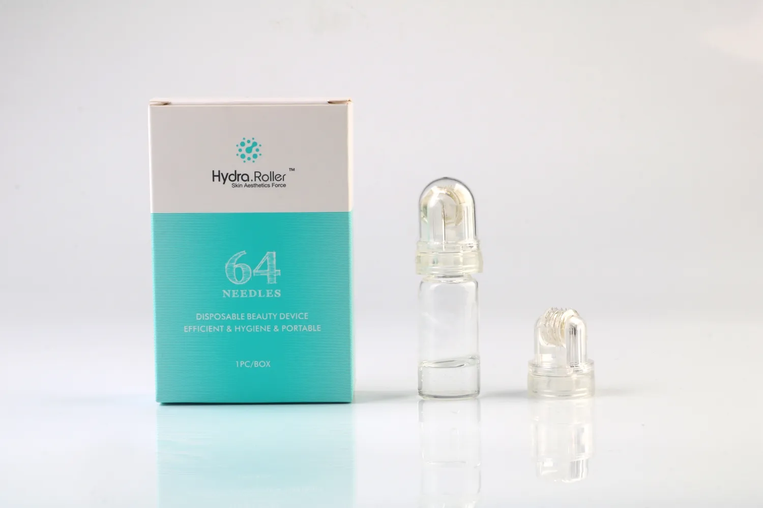 2021 Hydra Needle 64 Pins Titanmikronedle Derma Roller Nålfri Mesoterapi Hudvård Föryngring Whitening Anti Wrinkle