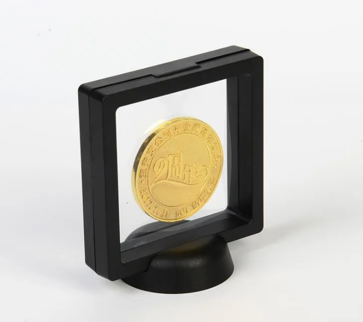 Elastic Membrane Photo Frame Jewelry Display Box Watch 3D Suspending Box Collection Boxes 90x90x20mm SN1328