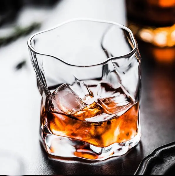 Irregular Crystal Glasses 245ml Whiskey & Scotch Drinking Glassware