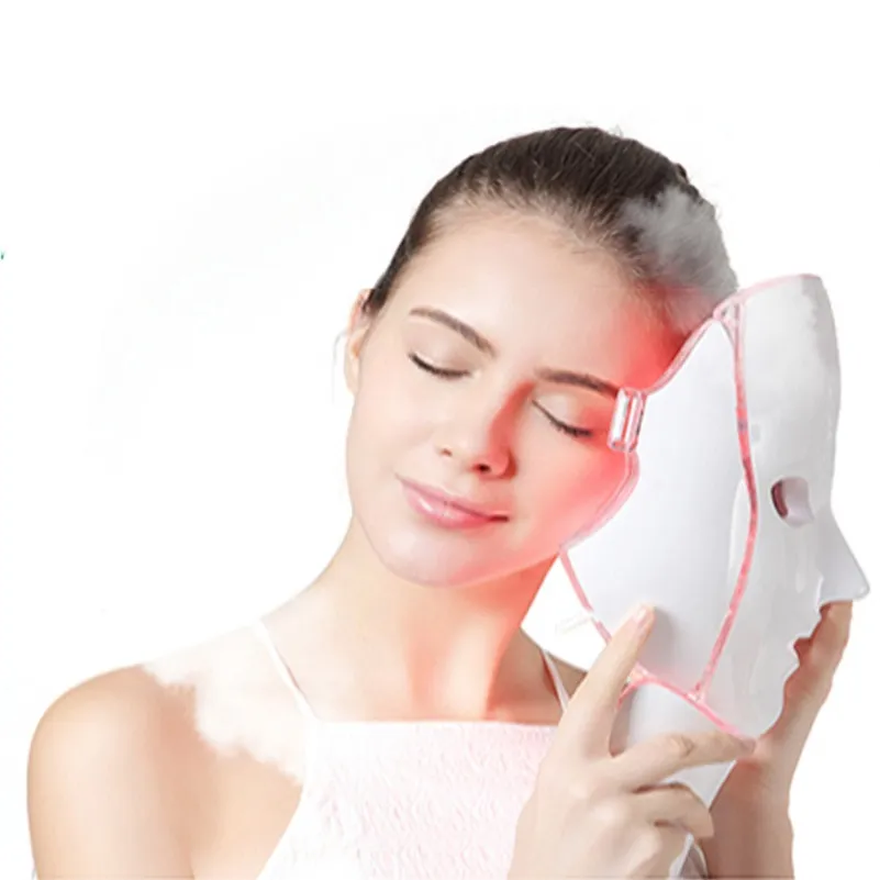 7 Color Photon LED Maschera facciale Ringiovanimento della pelle Anti-invecchiamento Terapia di bellezza Luce per uso domestico Apparecchiature di bellezza