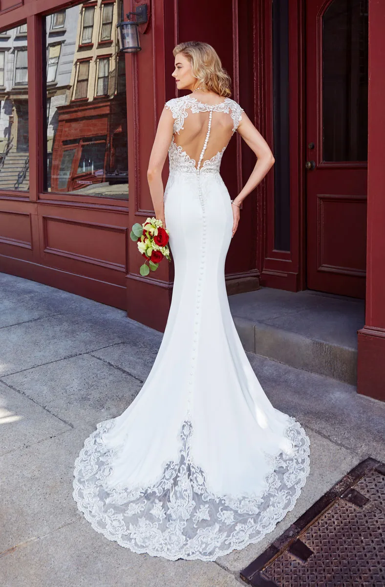 Wedding Dress Vestido Novia Botones Espalda JEANINNE Vestido De