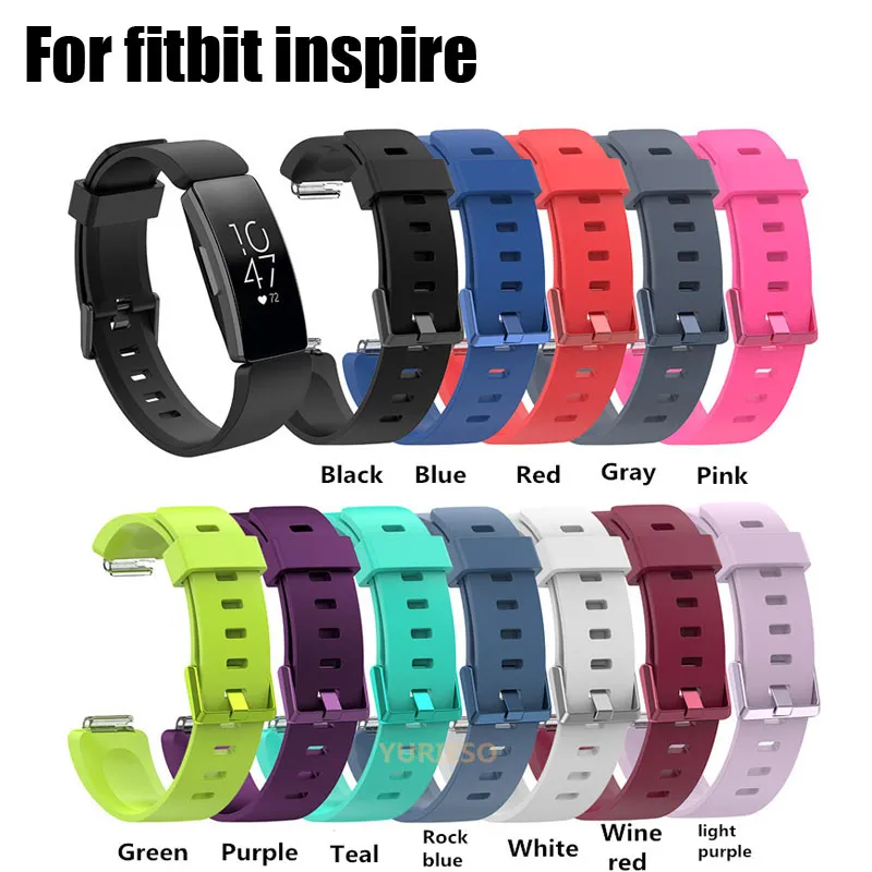 Fitbit Inspire/Inspire HR의 새로운 기능 Fitbit Inspire 심박수 시계 밴드 용 스마트 시계 스트랩 밴드 스포츠 실리콘 팔찌