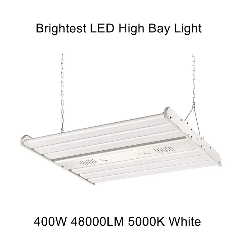Brightest LED haute baie Lumière 400 Watt, 48000 Lumens, 5000K Blanc brillant -Idéal pour les plus grands entrepôts, gymnases et équipements industriels