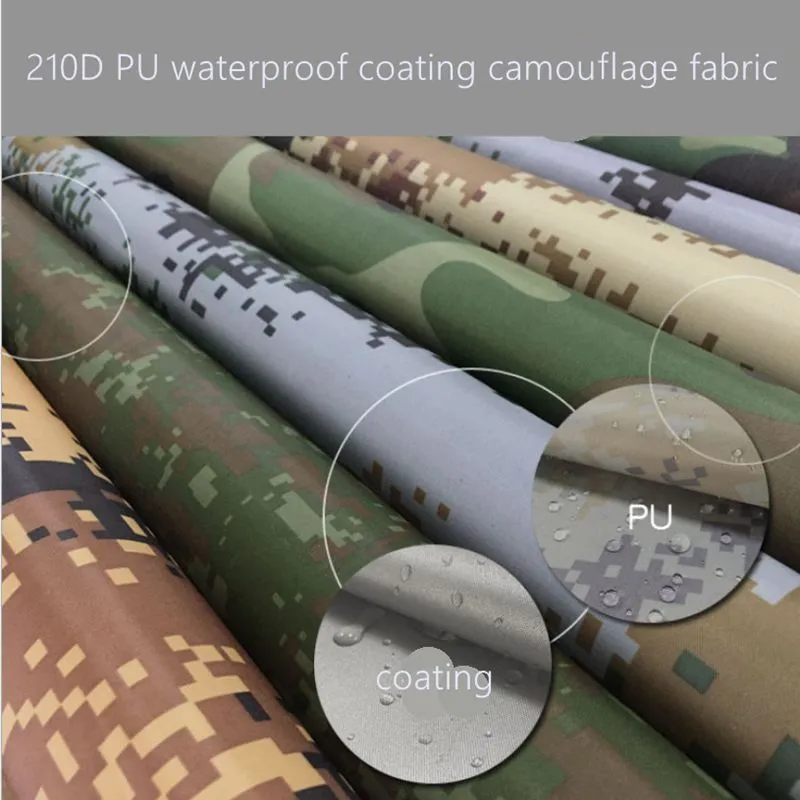 Tessuto 210DPU rivestimento impermeabile Camouflage Oxford Panno Tenda da esterno 45 * 150 cm / piece leggero TC00260