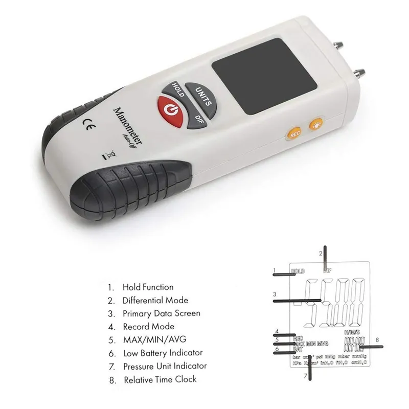 Hand Held Ht 1890 Manomètre Différentiel Numérique Baromètre Professionnel  Compteur De Pression Dair Numérique Manomètre CVC Du 83,43 €