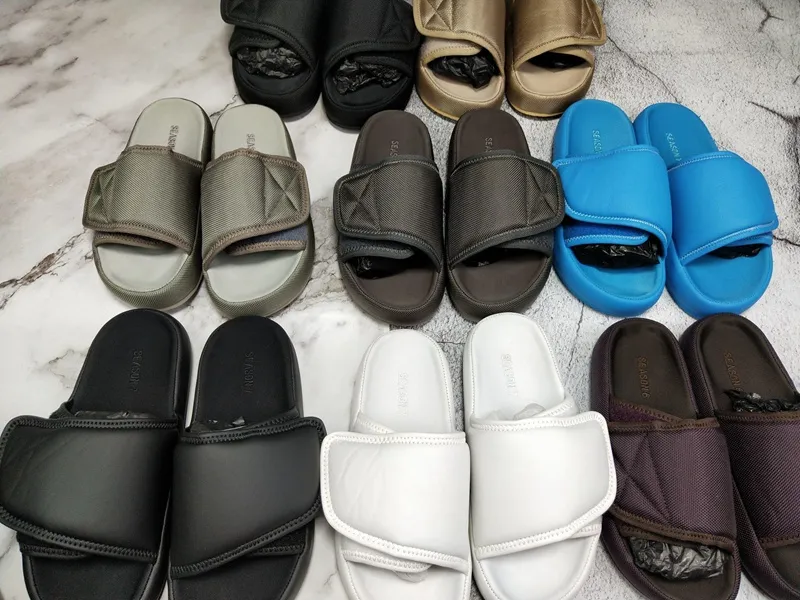 seizoen 7 seizoen-6 Sandalen Designer pantoffels met dikke zolen Schoenen Scuffs pantoffel OG Summer Beach Indoor Flat Slippers sandaal NYLON SLIDES met Box Mocassins