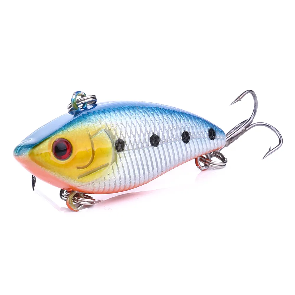 Hengjia 5cm 6g Vib Vibrations Fiske Lure Bait 100pcs Deep Diving Swimbait Vibration med Artificial Hrad Plastic