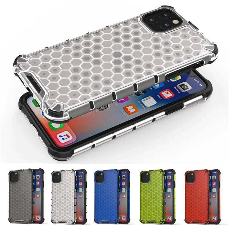 Estuches para teléfonos celulares con armadura a prueba de golpes para iPhone13 13Mini 13Pro 12Pro 11 Pro X XR XS Max 7 8Plus Honeycomb Back Cover