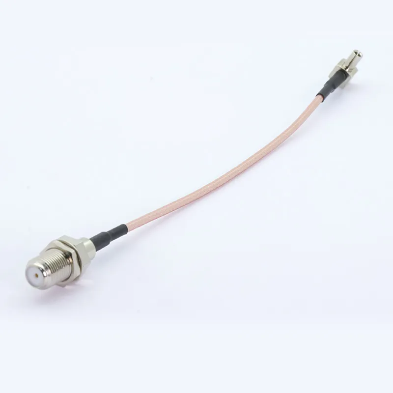 Freeshipping 100 stks / partij F Vrouwelijke Jack aan TS9 Mannelijke Rechtse Hoek Plug Pigtail Kabel Verlengkabel RG316 15cm / 50cm / 100cm