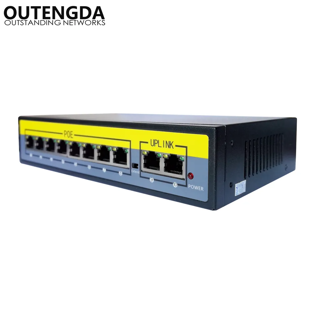 Adaptador de interruptor PoE de 2 8 puertos, 100Mbps, alimentación a través de Ethernet IEEE 802 3af at para cámaras AP VoIP, interruptor de alimentación incorporado de 120W Injector211b