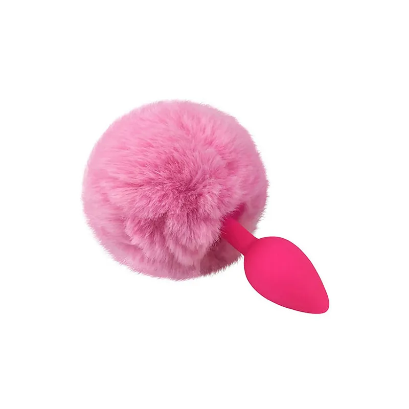 Plug anal avec queue de fourrure Pink Large